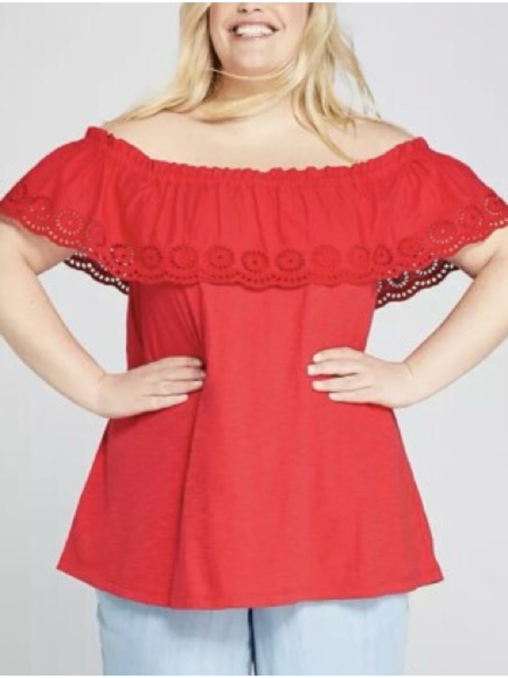 Lane Bryant Red Swing Tee NWT